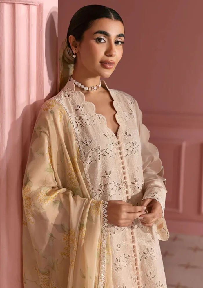 Cross Stitch PEACH PARFAIT Unstitched Premium 25 Luxury Lawn Collection - Image 3