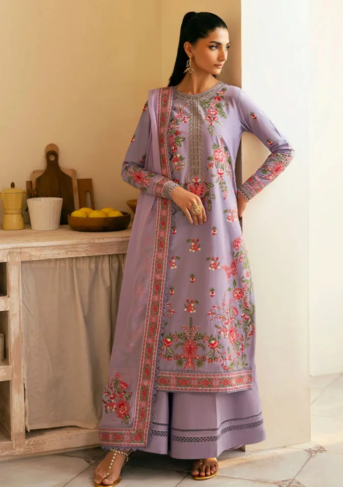 Deyar Luxury 25 LD005 Lilac Iris Lawn Collection - Image 4