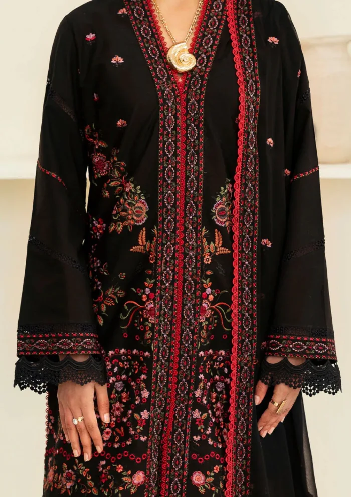 Deyar Luxury 25 LD008 Black Iris Lawn Collection - Image 3