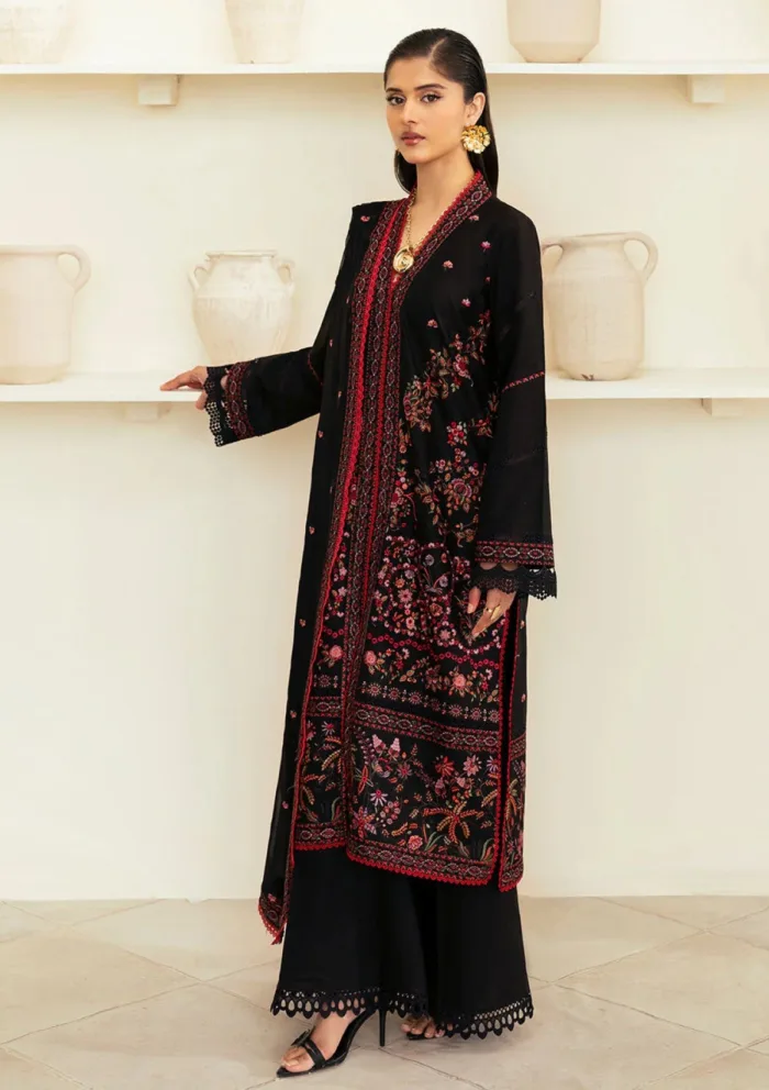 Deyar Luxury 25 LD008 Black Iris Lawn Collection - Image 4