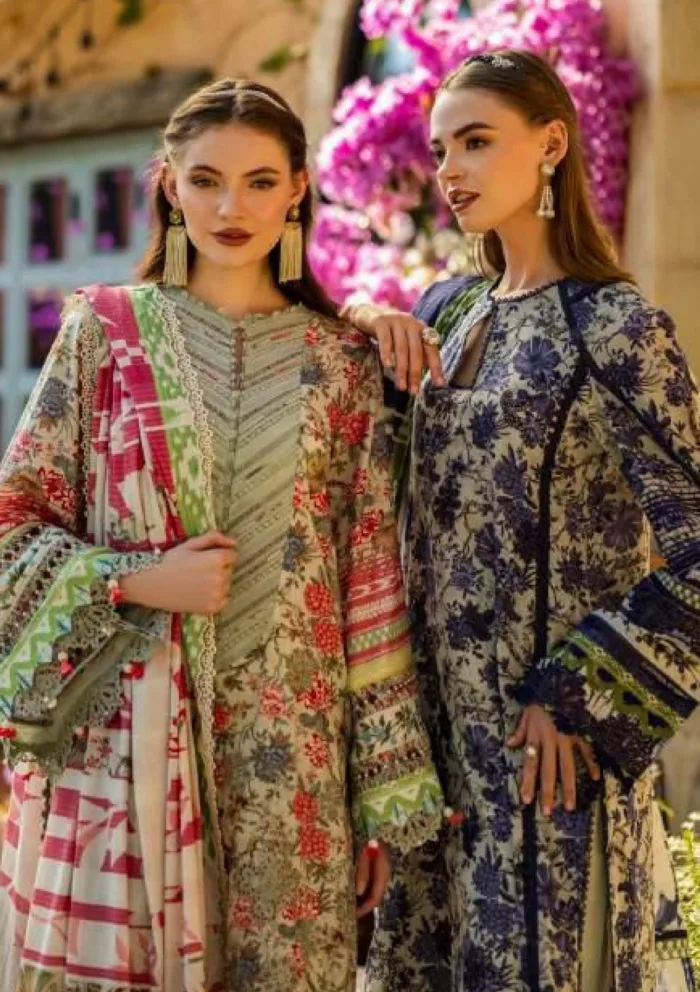 Elaf Premium ELK 01B GIARDINO Print Chikankari 25 Luxury Lawn Collection - Image 2