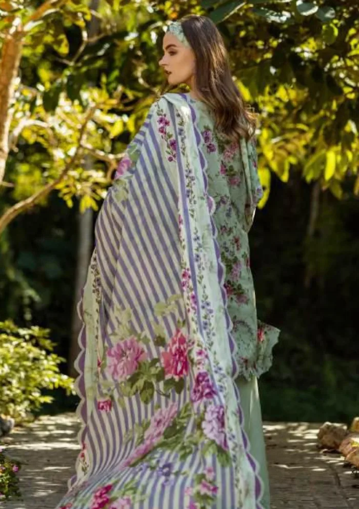 Elaf Premium ELK 03A FLOREALE Print Chikankari 25 Luxury Lawn Collection - Image 2