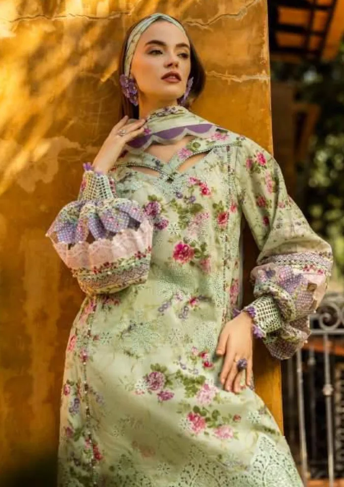Elaf Premium ELK 03A FLOREALE Print Chikankari 25 Luxury Lawn Collection - Image 3