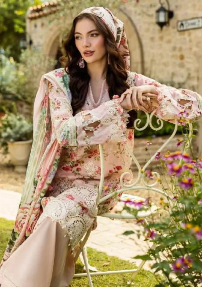 Elaf Premium ELK 04B TRUE LOVE Print Chikankari 25 Luxury Lawn Collection - Image 3