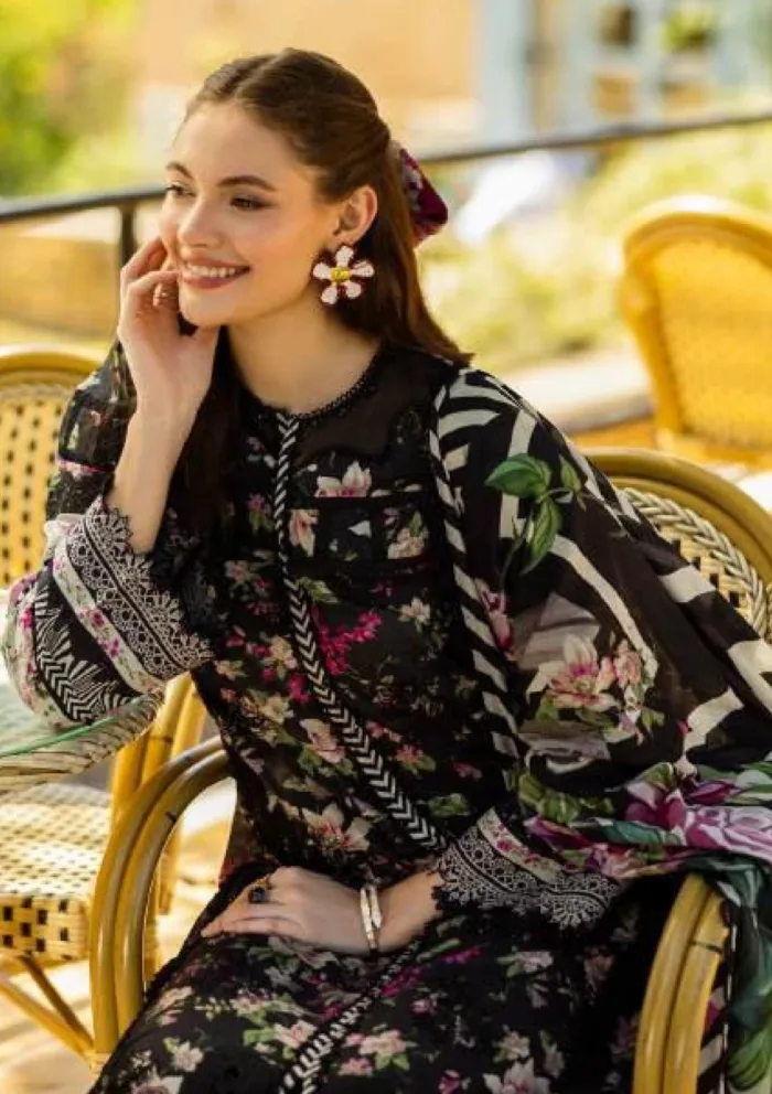 Elaf Premium ELK 05A BELLEZA Print Chikankari 25 Luxury Lawn Collection - Image 3
