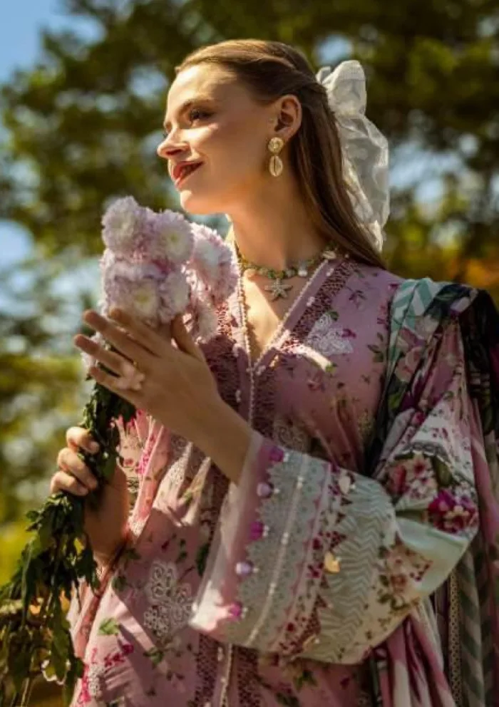 Elaf Premium ELK 05B FIA Print Chikankari 25 Luxury Lawn Collection - Image 3
