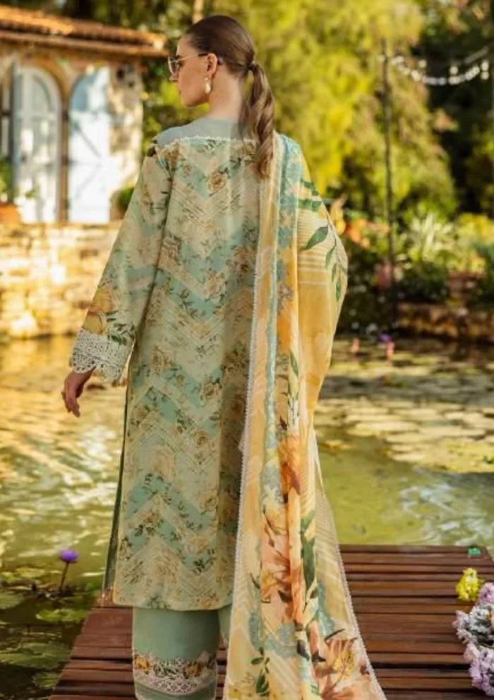 Elaf Premium ELK 06A PISTACHIO DREAMS Print Chikankari 25 Luxury Lawn Collection - Image 2