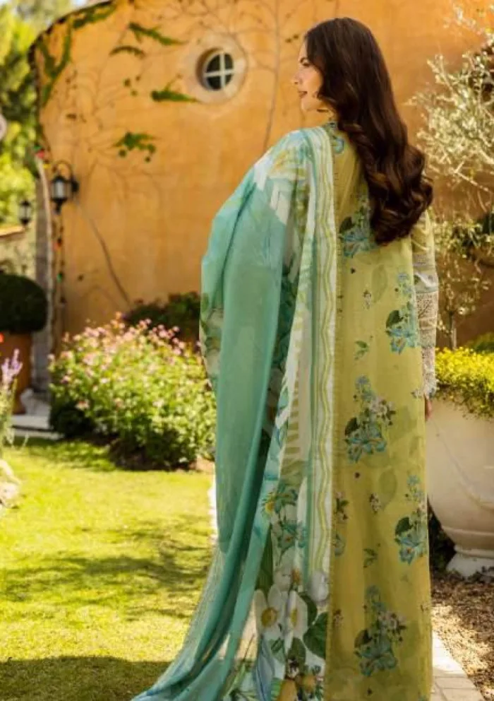 Elaf Premium ELK 07A ALLURE Print Chikankari 25 Luxury Lawn Collection - Image 3