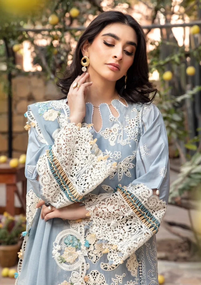 Elaf Premium ELM 7B Mahveen Luxury Lawn 25 Collection - Image 3