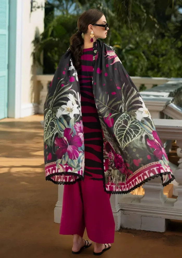 Elaf Premium EPE 02B BERRY BLUSH Prints 25 Luxury Lawn Collection - Image 2