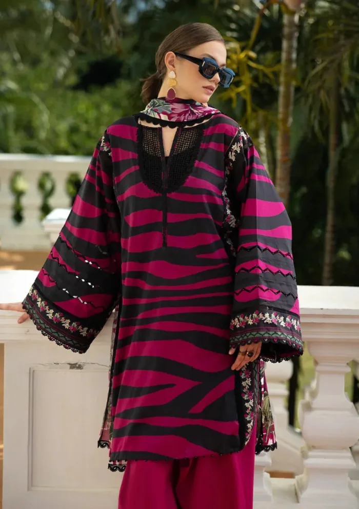 Elaf Premium EPE 02B BERRY BLUSH Prints 25 Luxury Lawn Collection - Image 3