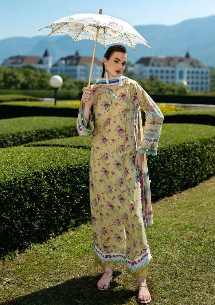 Elaf Premium EPE 05B ZEN FLORA Prints 25 Luxury Lawn Collection - Image 3