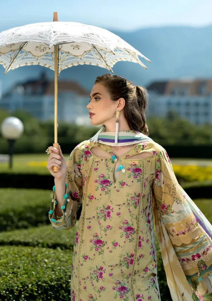 Elaf Premium EPE 05B ZEN FLORA Prints 25 Luxury Lawn Collection - Image 5