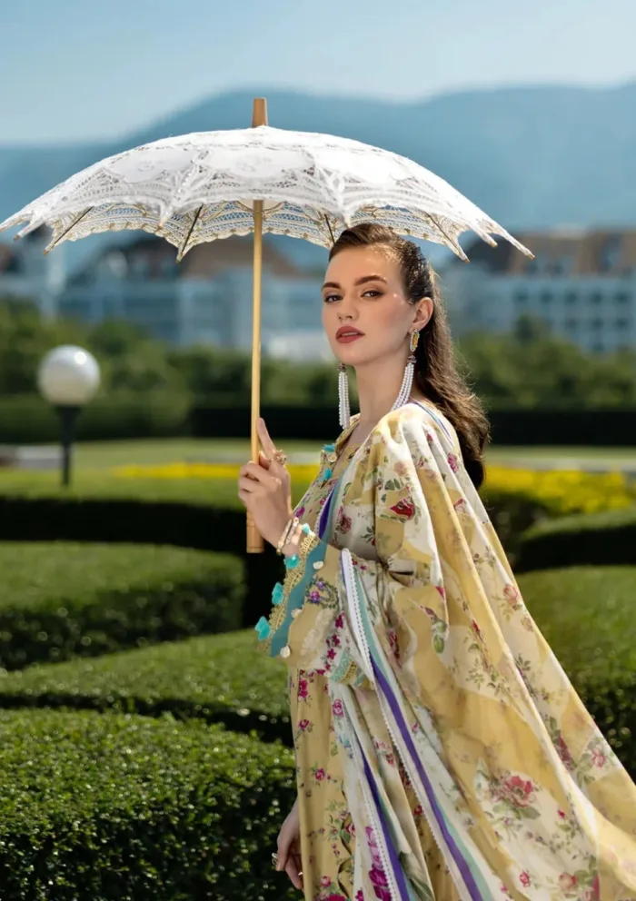 Elaf Premium EPE 05B ZEN FLORA Prints 25 Luxury Lawn Collection - Image 6