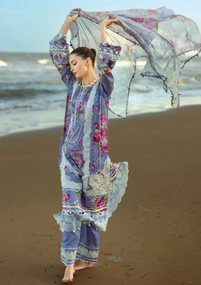 Elaf Premium Embroidered ETS 2A SAVANNAH Signature Luxury Lawn Collection - Image 3