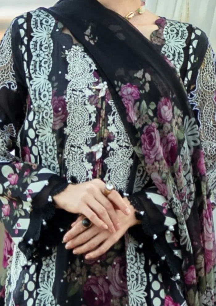 Elaf Premium Embroidered ETS 2B PROM NIGHT Signature Luxury Lawn Collection - Image 3