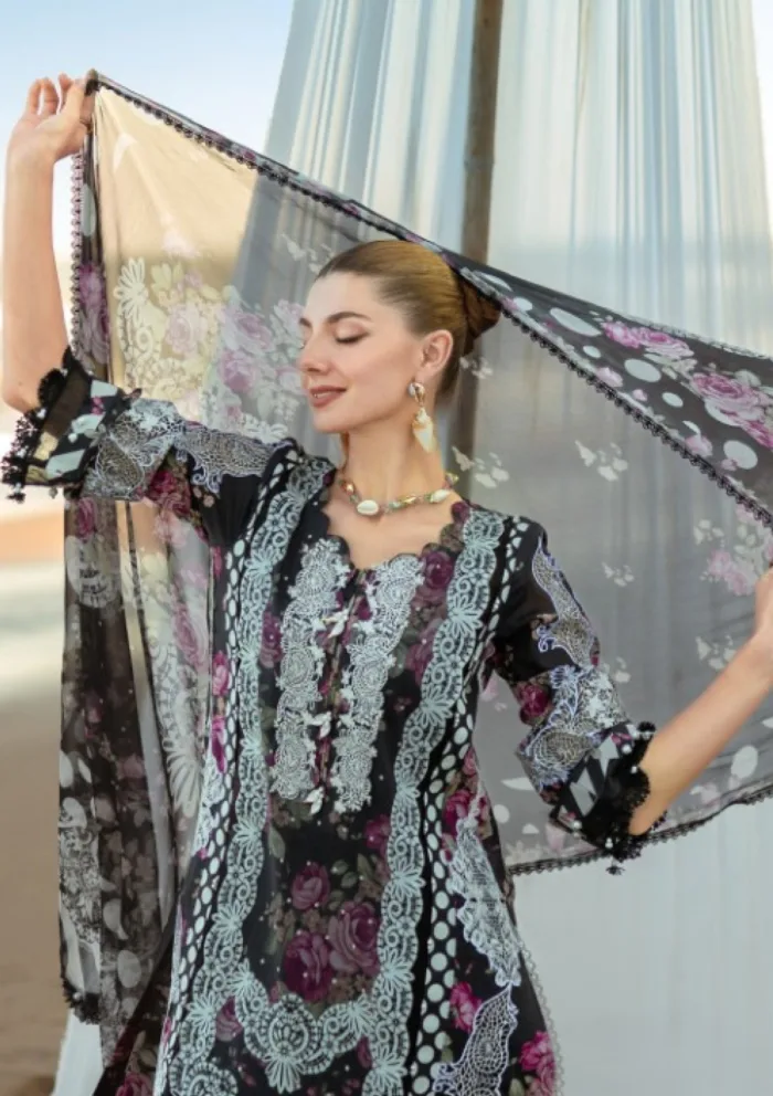 Elaf Premium Embroidered ETS 2B PROM NIGHT Signature Luxury Lawn Collection - Image 5