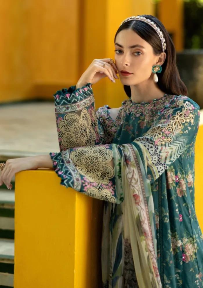 Elaf Premium Embroidered ETS 7A STAY CURIOUS Signature Luxury Lawn Collection - Image 4