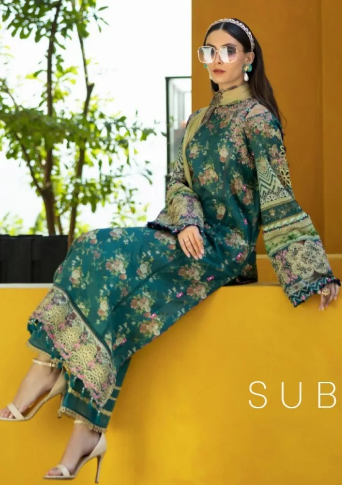 Elaf Premium Embroidered ETS 7A STAY CURIOUS Signature Luxury Lawn Collection - Image 6