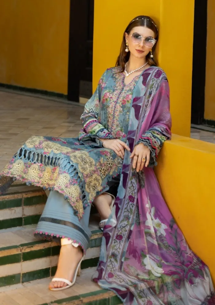 Elaf Premium Embroidered ETS 7B GLORY Signature Luxury Lawn Collection - Image 2