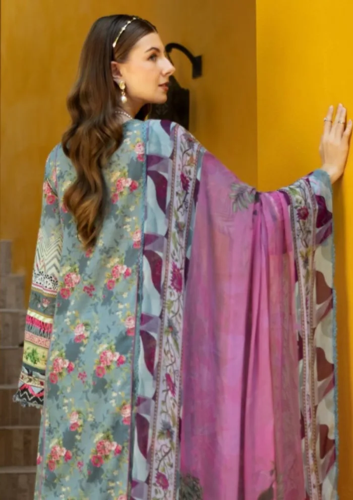Elaf Premium Embroidered ETS 7B GLORY Signature Luxury Lawn Collection - Image 3