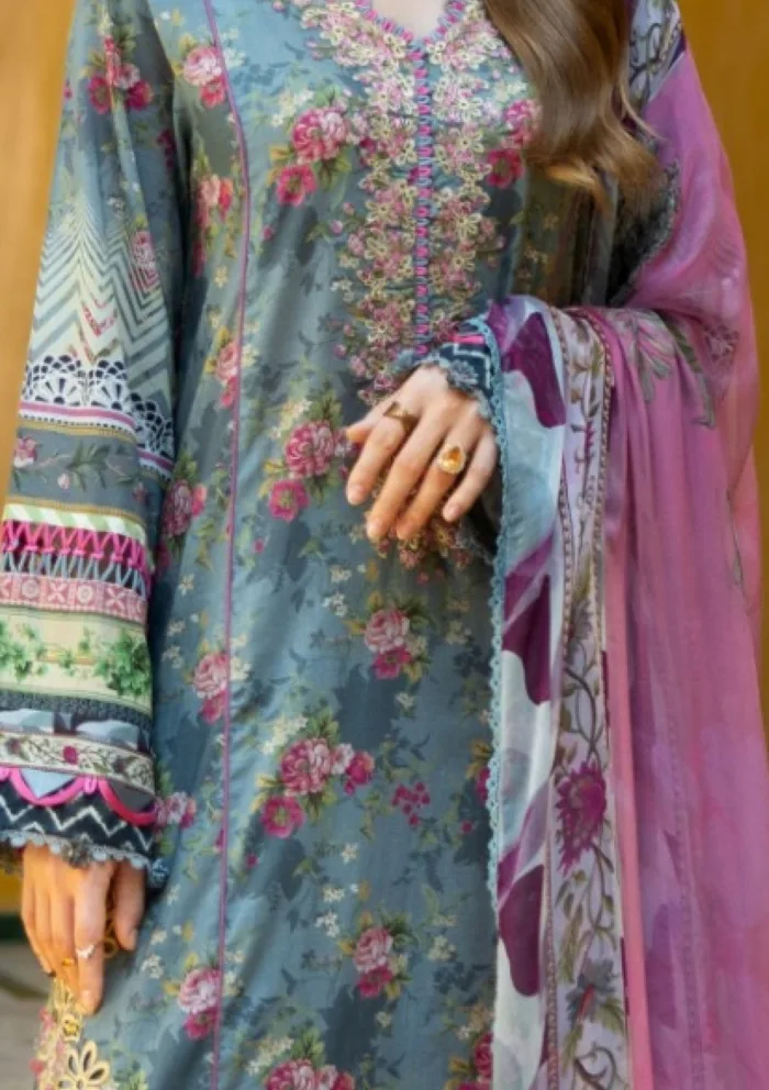 Elaf Premium Embroidered ETS 7B GLORY Signature Luxury Lawn Collection - Image 4
