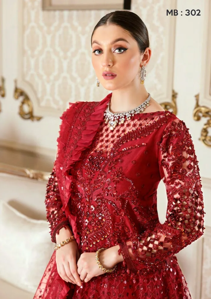 Emaan Adeel V03 MB 302 Mahermah Luxury Lawn Collection - Image 3