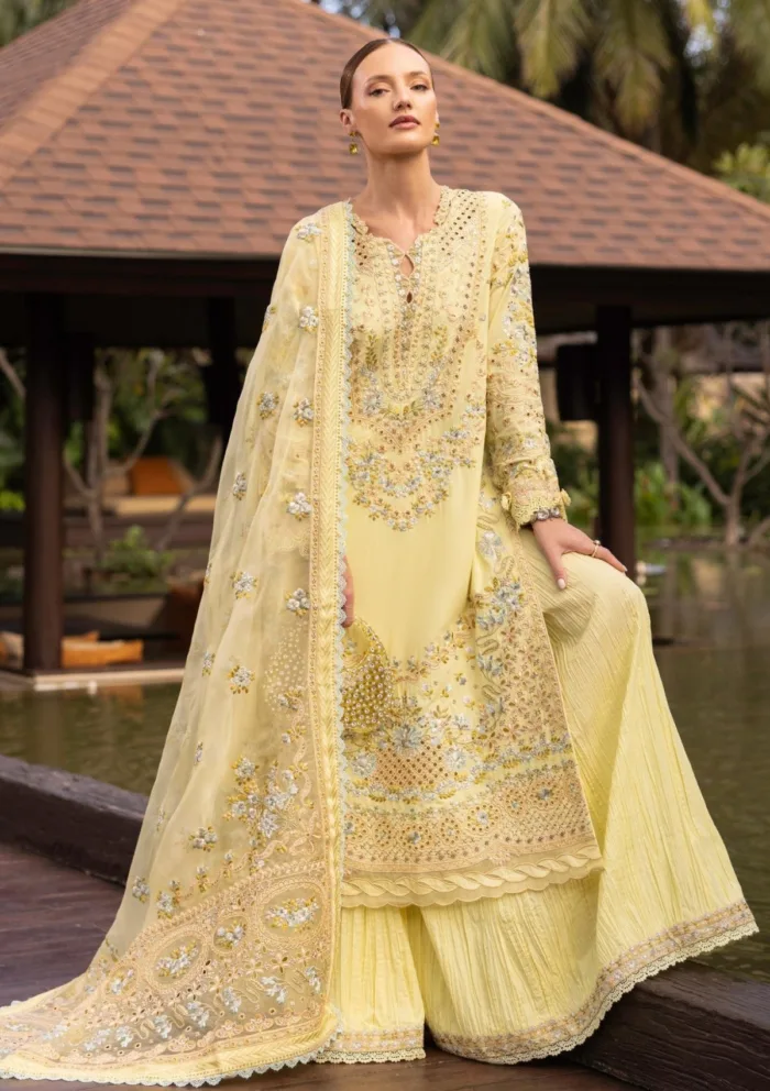 Faiza Saqlain Azalea Zinnia Luxury 25 Lawn Collection - Image 3