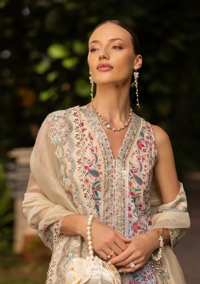 Faiza Saqlain Danica Zinnia Luxury 25 Lawn Collection - Image 2