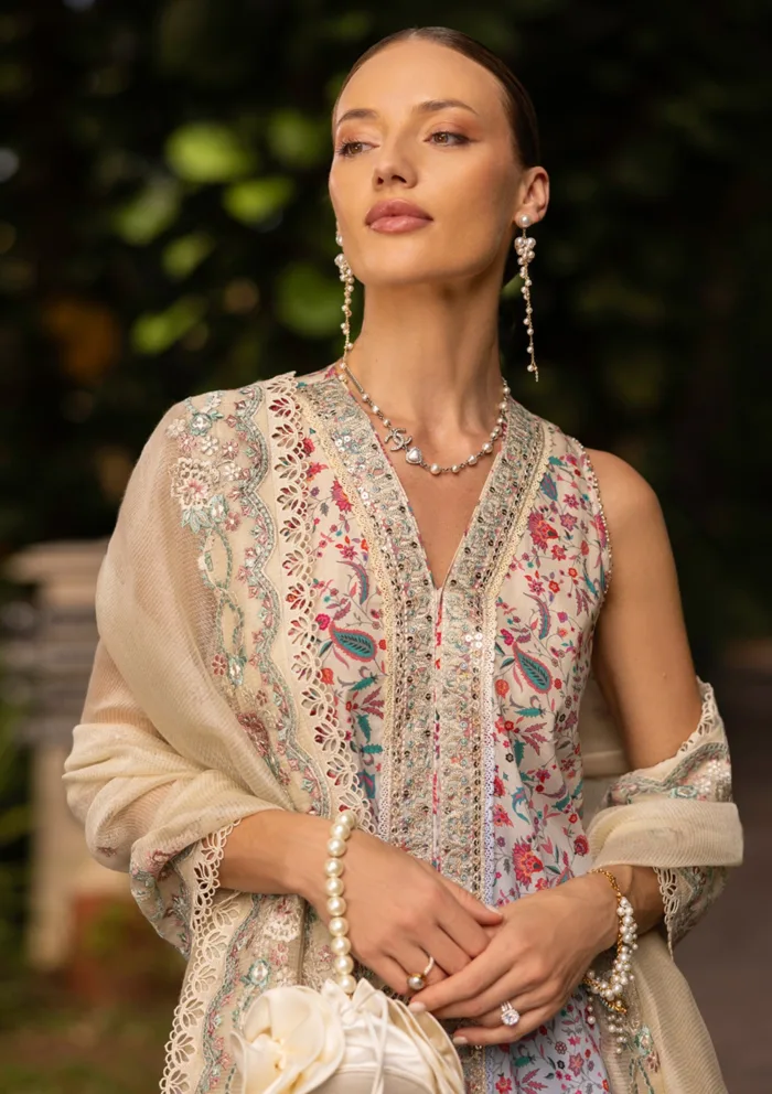 Faiza Saqlain Danica Zinnia Luxury 25 Lawn Collection - Image 4