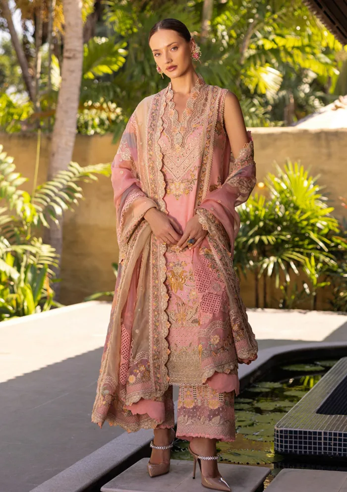 Faiza Saqlain Peony Zinnia Luxury 25 Lawn Collection - Image 2