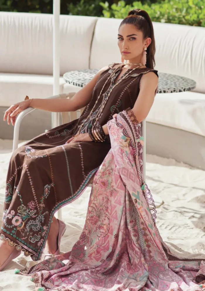 Farah Talib Aziz FTL25 08 Luella Lindtt Luxury Unstitched Lawn Collection - Image 6