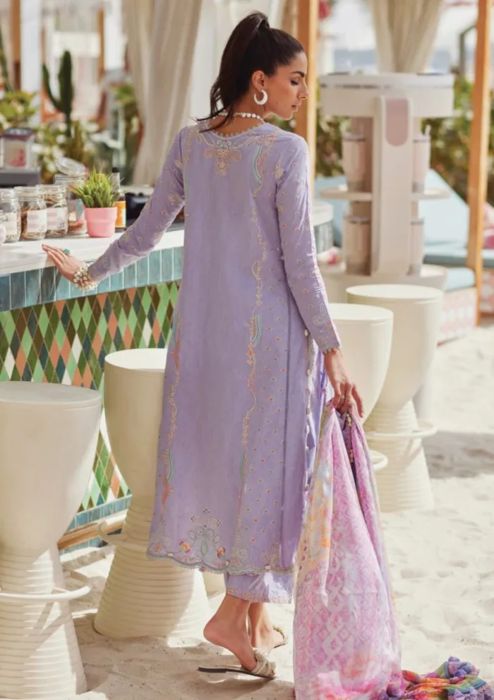 Farah Talib Aziz FTL25 09 Lilliana Lavender Luxury Unstitched Lawn Collection - Image 2