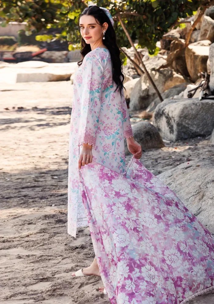 Farasha Eid Summer 25 Blossom Mist Aurea Luxury Lawn Collection - Image 2