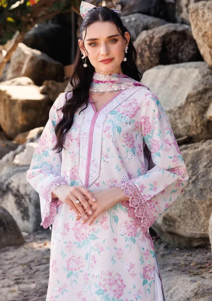 Farasha Eid Summer 25 Blossom Mist Aurea Luxury Lawn Collection - Image 4