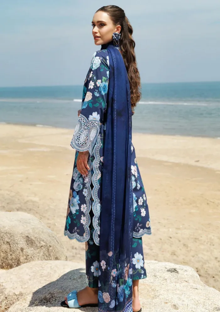 Farasha Eid Summer 25 Floral Blush Aurea Luxury Lawn Collection - Image 2