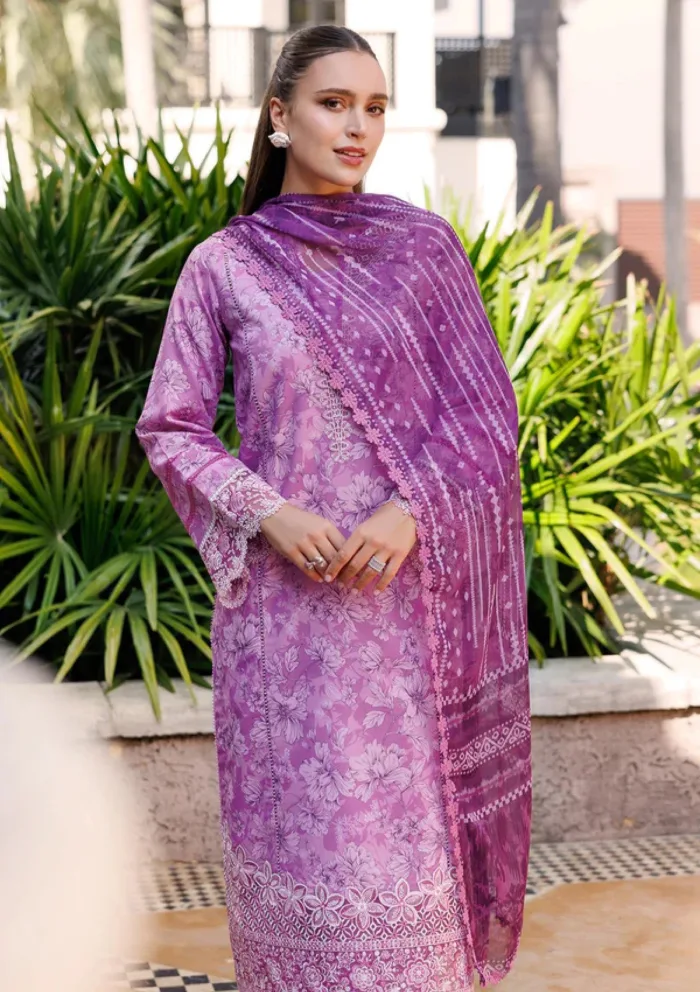 Farasha Eid Summer 25 Lavender Rush Aurea Luxury Lawn Collection - Image 4