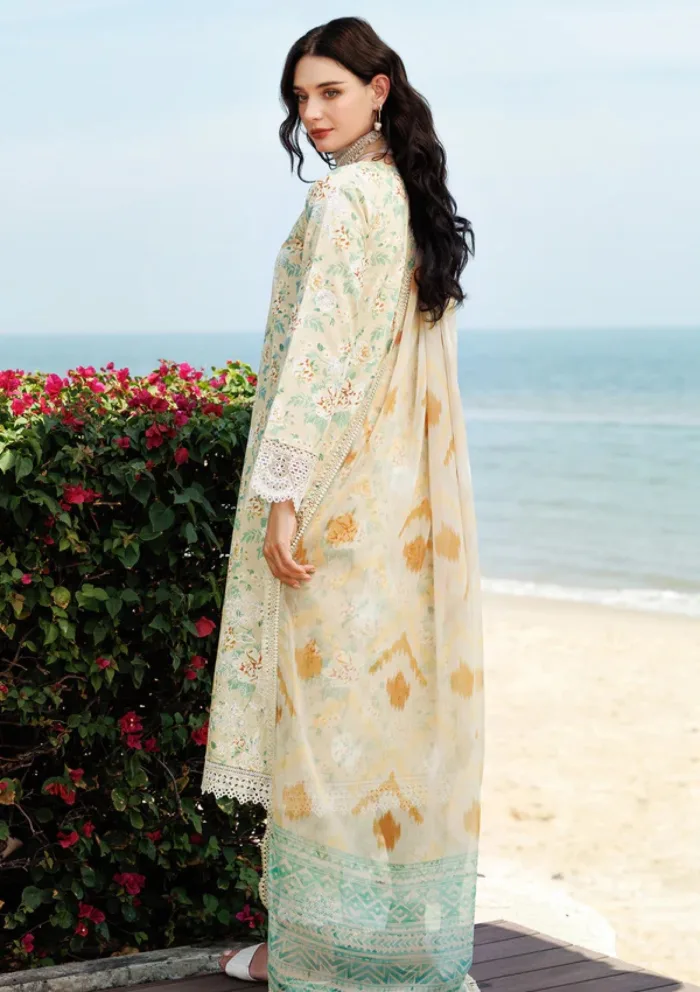 Farasha Eid Summer 25 Lush Cream Aurea Luxury Lawn Collection - Image 2
