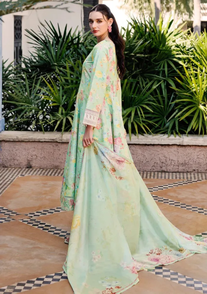 Farasha Eid Summer 25 Mint Dew Aurea Luxury Lawn Collection - Image 2