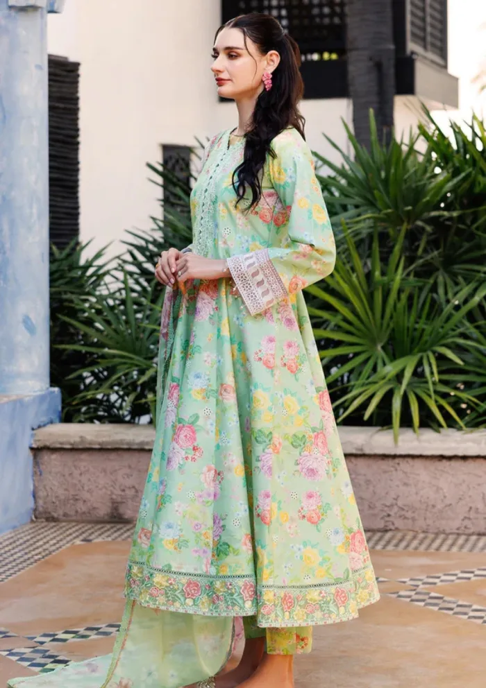 Farasha Eid Summer 25 Mint Dew Aurea Luxury Lawn Collection - Image 3