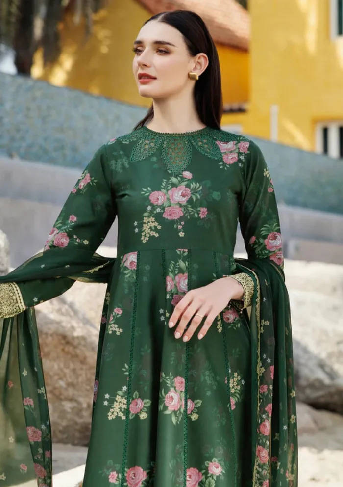 Farasha Eid Summer 25 Mystic Pine Aurea Luxury Lawn Collection - Image 4