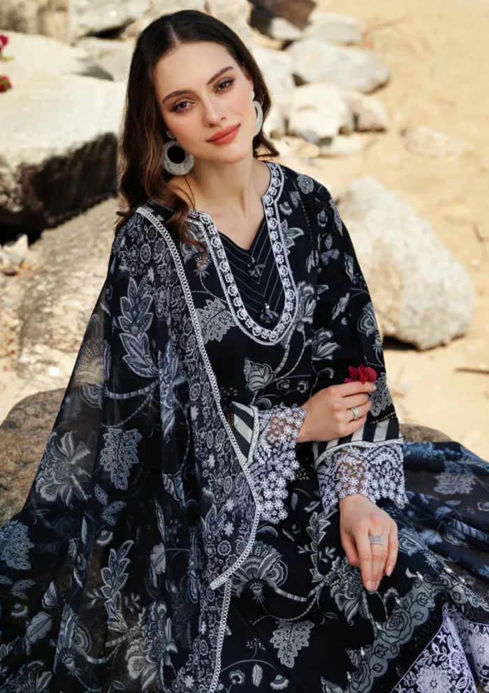Farasha Eid Summer 25 Sable Dusk Aurea Luxury Lawn Collection - Image 3