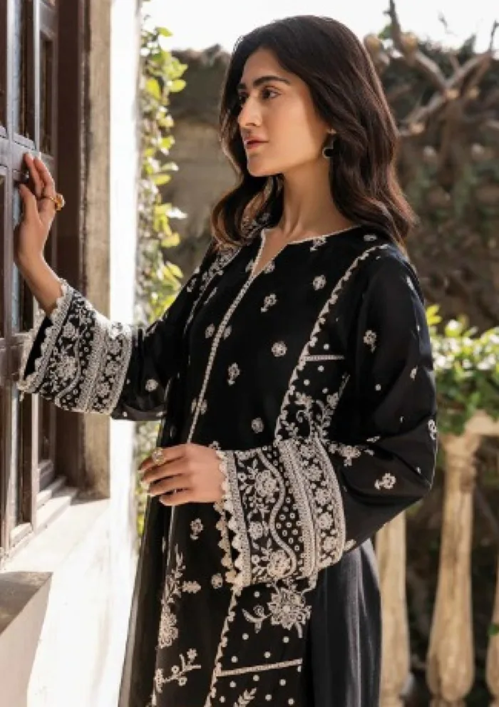 Farasha FB25 01 Midnight Glow Bahar Luxury Lawn Collection - Image 6