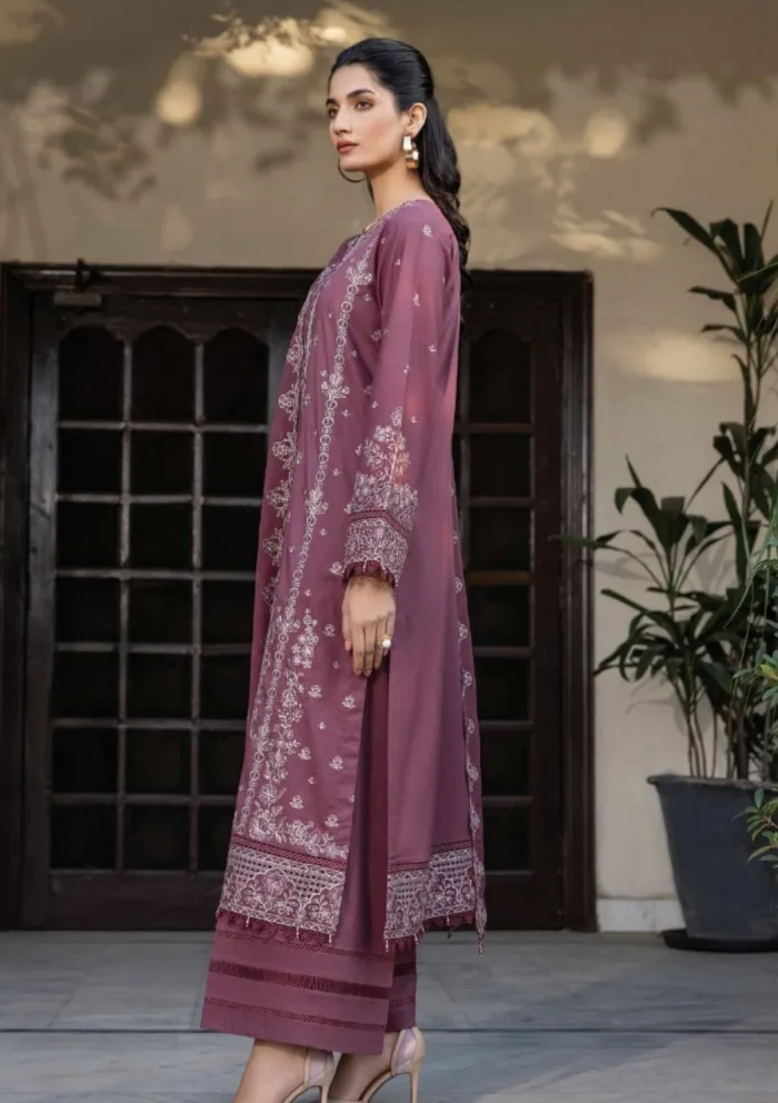 Farasha FB25 09 Dusty Rose Bahar Luxury Lawn Collection - Image 2