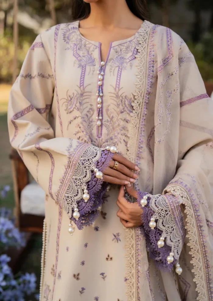 Florent Chikankari 25 FCK 3B Reveerie Luxury Lawn Collection - Image 3