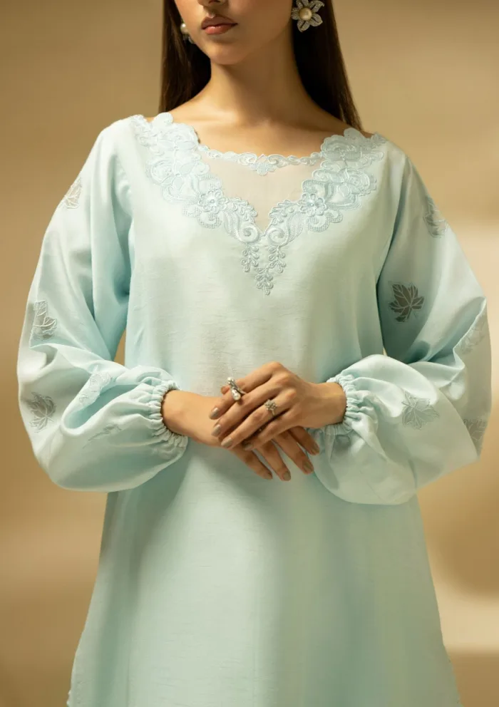 Fozia Khalid Celestail Scerenity D 14 Silk Edit Luxury Lawn Collection - Image 8