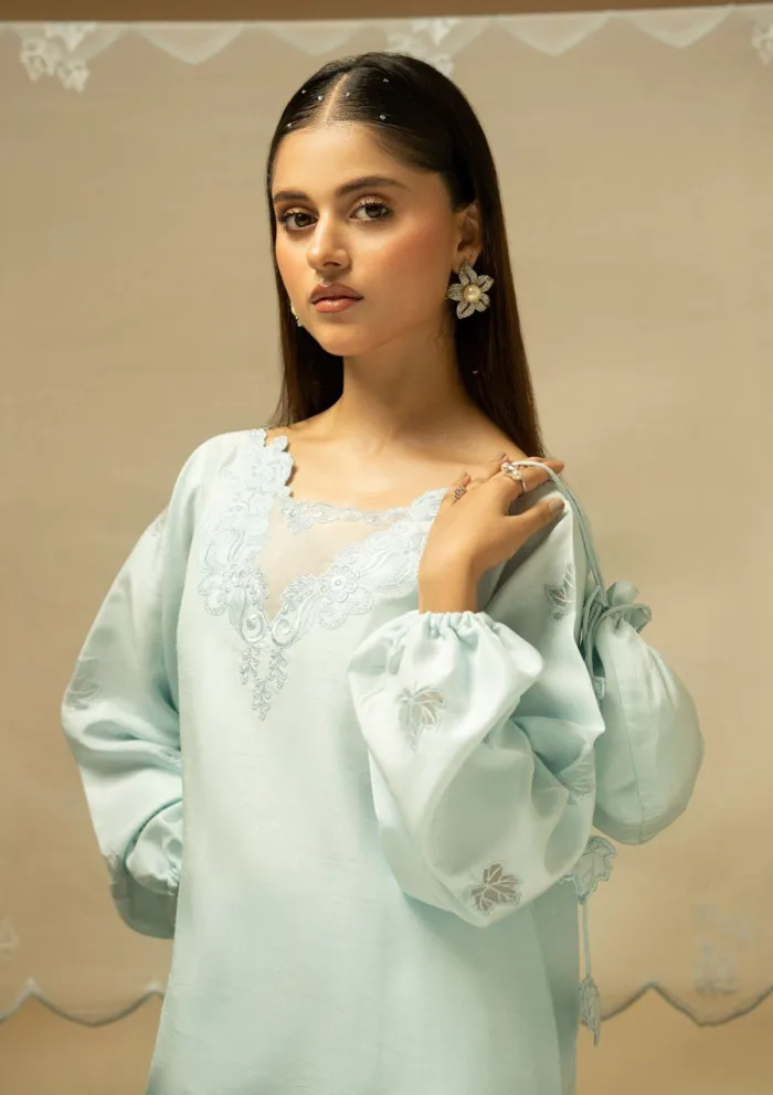 Fozia Khalid Celestail Scerenity D 14 Silk Edit Luxury Lawn Collection - Image 10