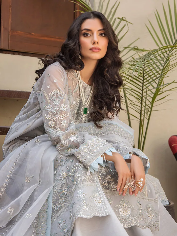 Fozia Khalid Elora Storie D'Amore Luxury Lawn Collection - Image 8