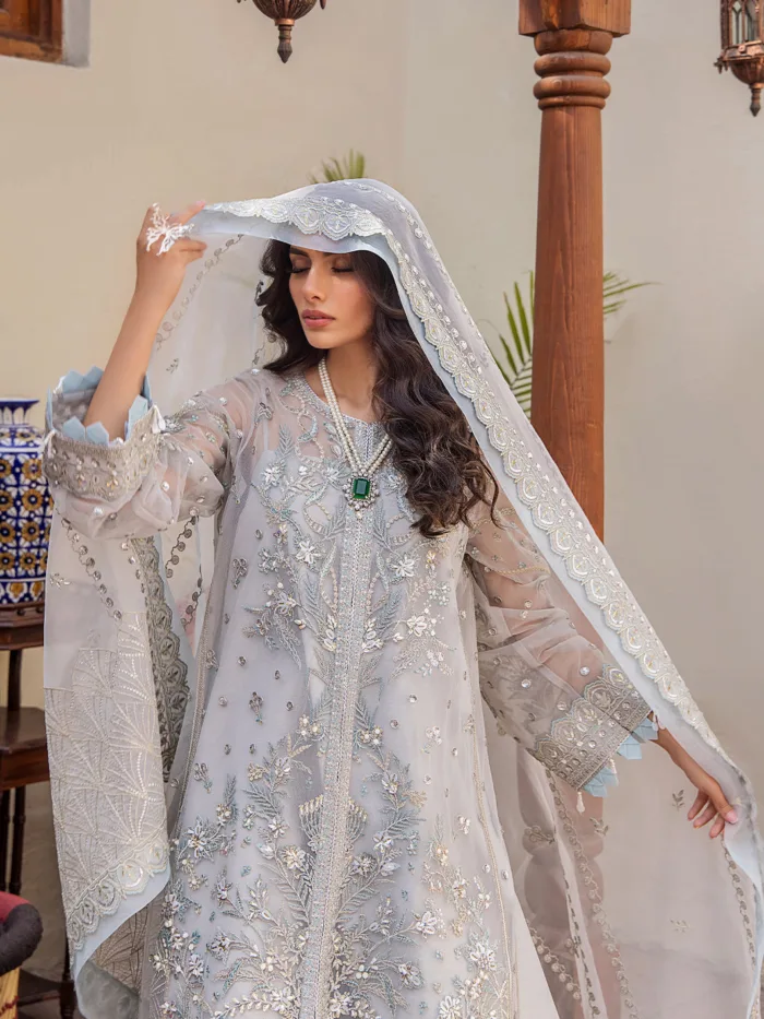 Fozia Khalid Elora Storie D'Amore Luxury Lawn Collection - Image 9