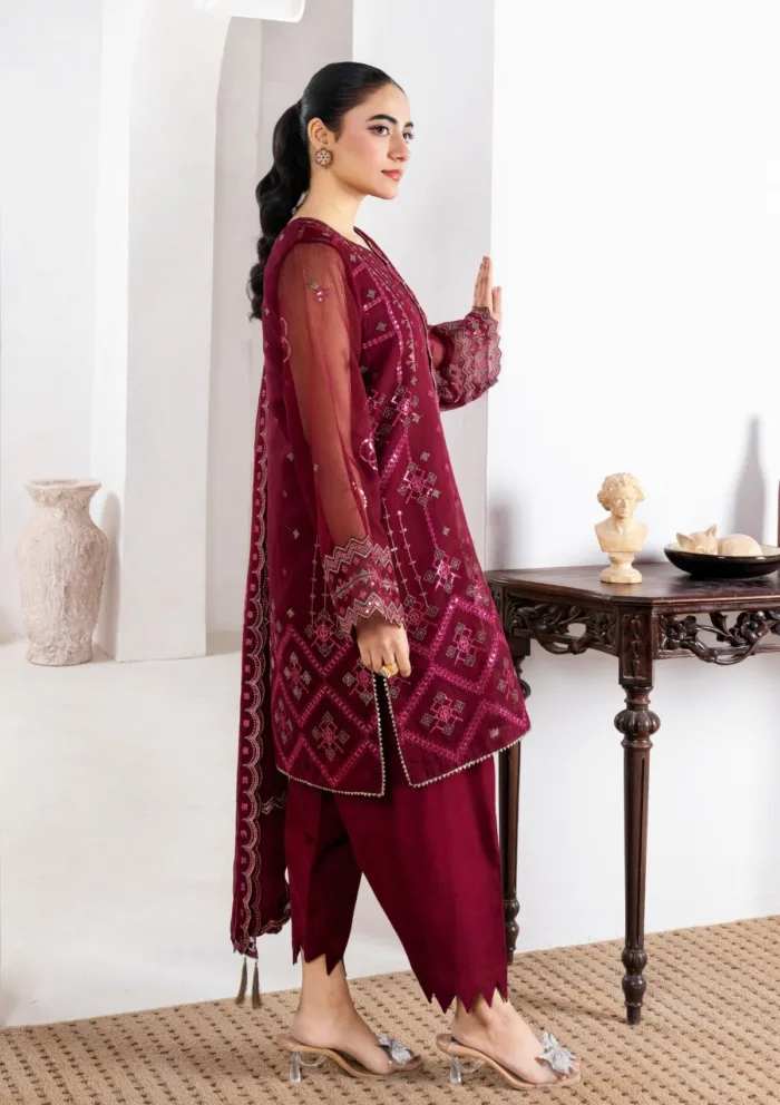 Fozia Khalid FRM25 02 Ruby Rang Mahal Eid Festive Luxury Lawn Collection - Image 4